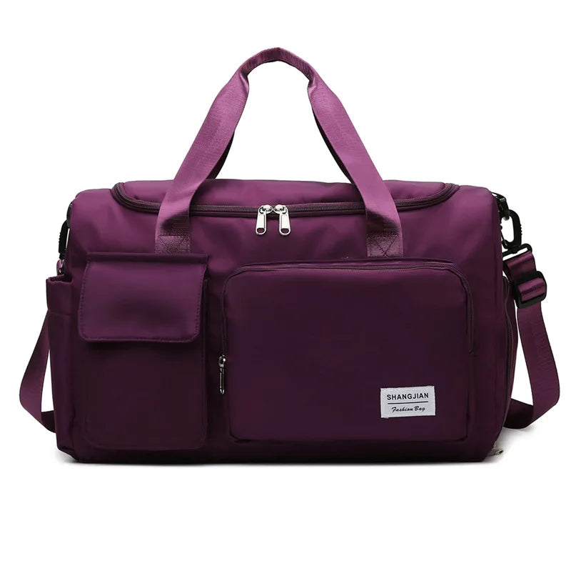 Wet and dry separation fitness bags Women's yoga handbag Independent shoe compartment waterproof travel bag for men and wome