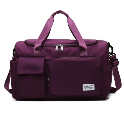 Wet and dry separation fitness bags Women's yoga handbag Independent shoe compartment waterproof travel bag for men and wome