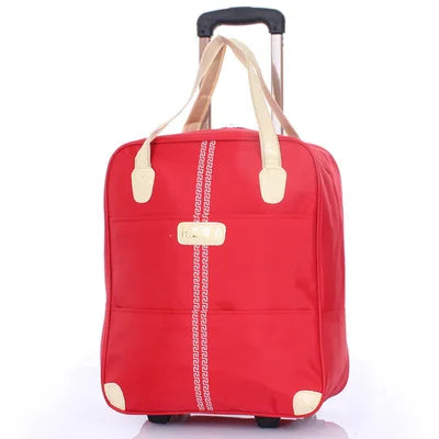 Wheeled bag  Women Luggage  girl Handbag wheels waterproof trolley bags business large capacity Boarding bag Travel Suitcase Bag