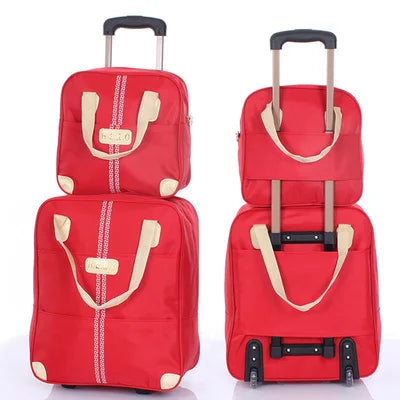 Wheeled bag  Women Luggage  girl Handbag wheels waterproof trolley bags business large capacity Boarding bag Travel Suitcase Bag