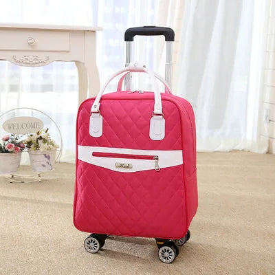 Wheeled bag for travel Women travel backpack with wheels trolley bags Oxford large capacity Travel Rolling Luggage Suitcase Bag