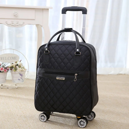 Wheeled bag for travel Women travel backpack with wheels trolley bags Oxford large capacity Travel Rolling Luggage Suitcase Bag