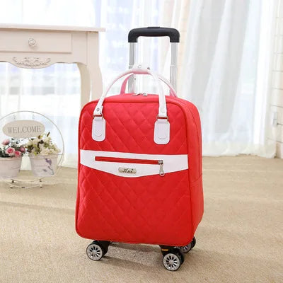 Wheeled bag for travel Women travel backpack with wheels trolley bags Oxford large capacity Travel Rolling Luggage Suitcase Bag