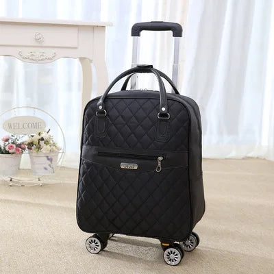 Wheeled bag for travel Women travel backpack with wheels trolley bags Oxford large capacity Travel Rolling Luggage Suitcase Bag