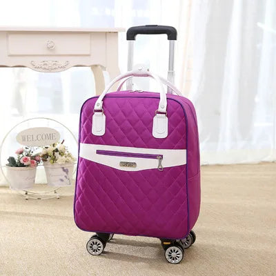 Wheeled bag for travel Women travel backpack with wheels trolley bags Oxford large capacity Travel Rolling Luggage Suitcase Bag