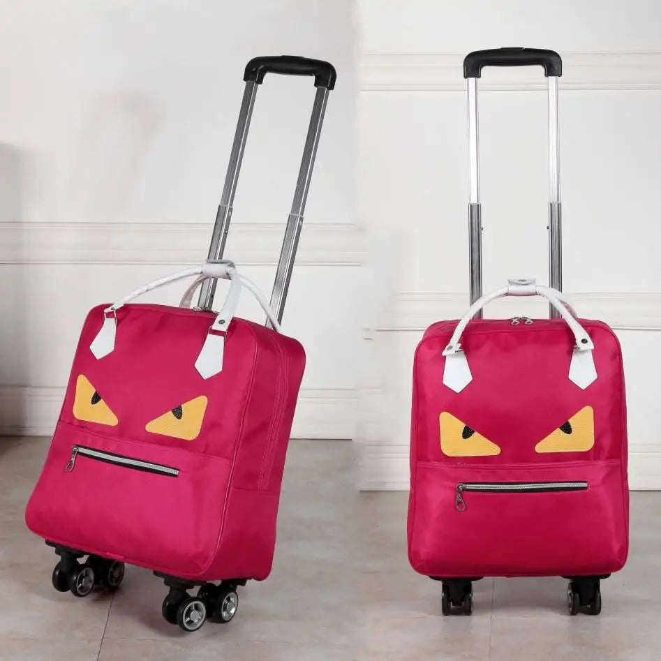 Wheeled bag for travel Women travel with wheels trolley bags Oxford large capacity Travel Rolling Luggage Fashion Suitcase Bag