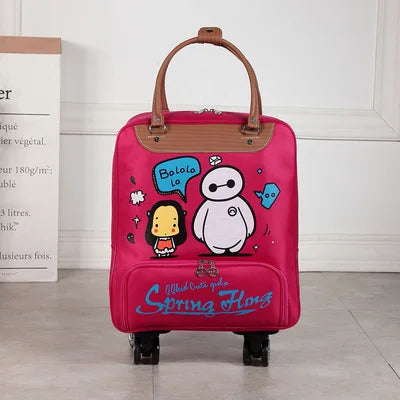 Wheeled bag for travel Women travel with wheels trolley bags Oxford large capacity Travel Rolling Luggage Fashion Suitcase Bag