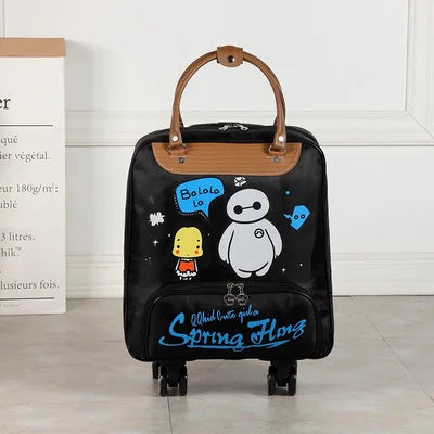 Wheeled bag for travel Women travel with wheels trolley bags Oxford large capacity Travel Rolling Luggage Fashion Suitcase Bag