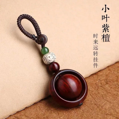 When Little Leaf Red Sandalwood comes and goes, the key buckle, handle, car pendant, wooden carving, sandalwood keychain, one