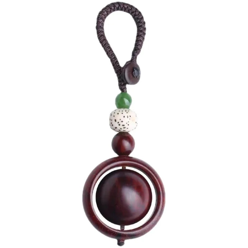 When Little Leaf Red Sandalwood comes and goes, the key buckle, handle, car pendant, wooden carving, sandalwood keychain, one