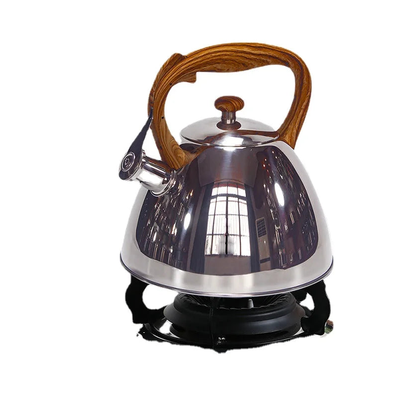 Whistling 304 Stainless Steel Water Kettle, Mirror Polished, Compatible with Gas Stove and Induction Cooker