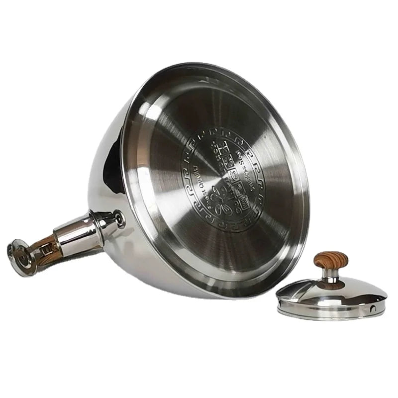Whistling 304 Stainless Steel Water Kettle, Mirror Polished, Compatible with Gas Stove and Induction Cooker
