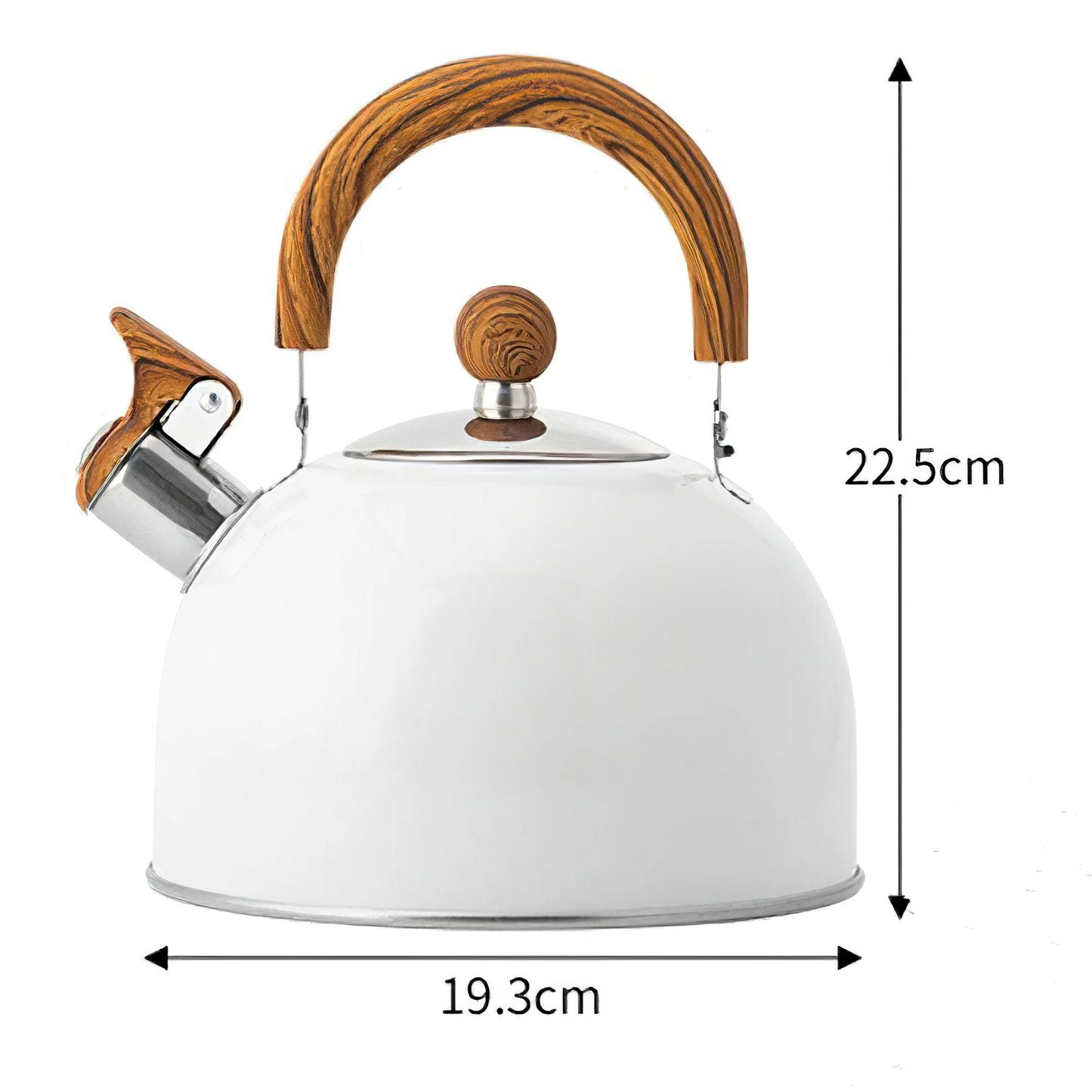 Whistling Kettle Large Teapot Boil Water 2.5L 304 Stainless Steel Teakettle Food Grade Household Gas Stove Induction Cooker