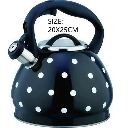Whistling Kettle Large Teapot Boil Water 2.5L 304 Stainless Steel Teakettle Food Grade Household Gas Stove Induction Cooker