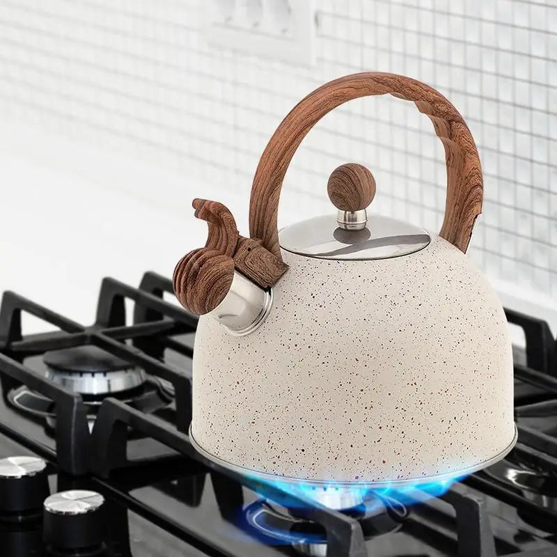 Whistling Tea Kettle Stainless Steel Tea Pot With Handle Stovetop Enamel Food Grade Teapot Potstove Boiling Coffee Gas Kettles
