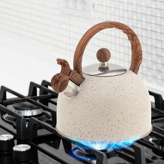 Whistling Tea Kettle Stainless Steel Tea Pot With Handle Stovetop Enamel Food Grade Teapot Potstove Boiling Coffee Gas Kettles