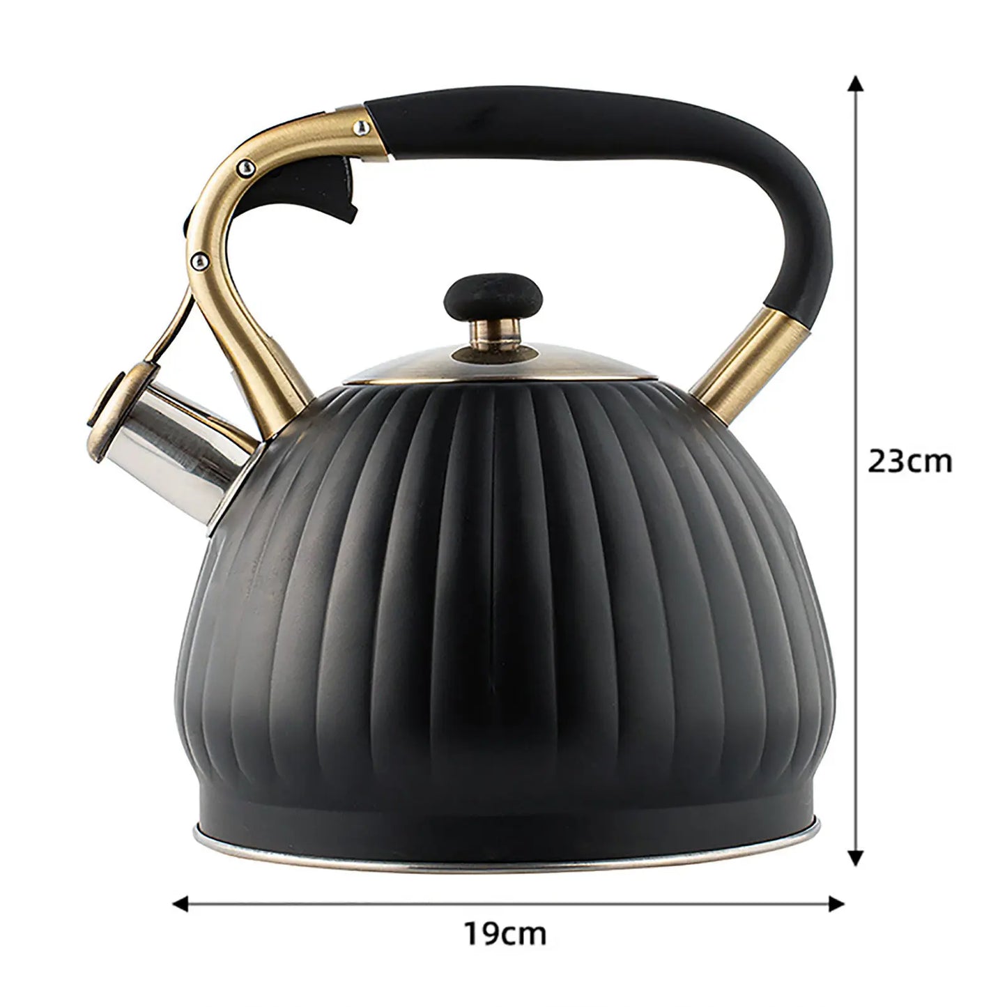 Whistling Tea Kettles Stainless Steel Whistling Teapot Stovetop With Boils Faster BottomErgonomic Cookware Kettle Heat