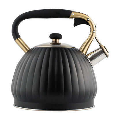 Whistling Tea Kettles Stainless Steel Whistling Teapot Stovetop With Boils Faster BottomErgonomic Cookware Kettle Heat
