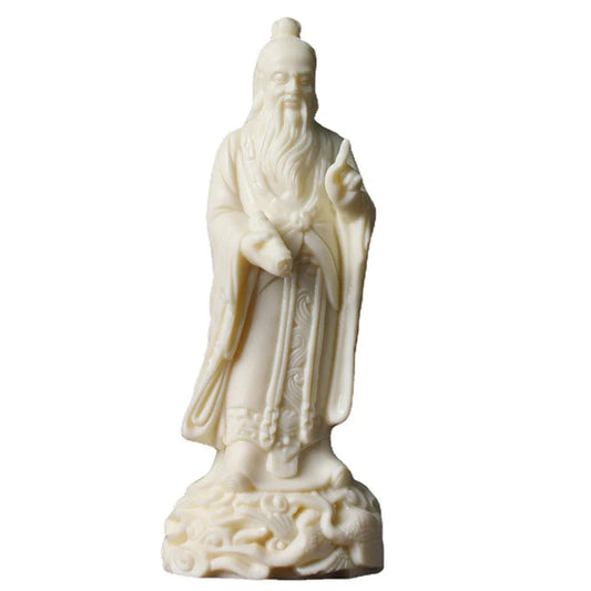White Confucius Figure Statue Resin sculpture Crafts Home living room, room, Teacher's Study Decoration Souvenirs