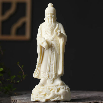 White Confucius Figure Statue Resin sculpture Crafts Home living room, room, Teacher's Study Decoration Souvenirs