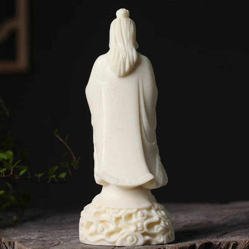 White Confucius Figure Statue Resin sculpture Crafts Home living room, room, Teacher's Study Decoration Souvenirs