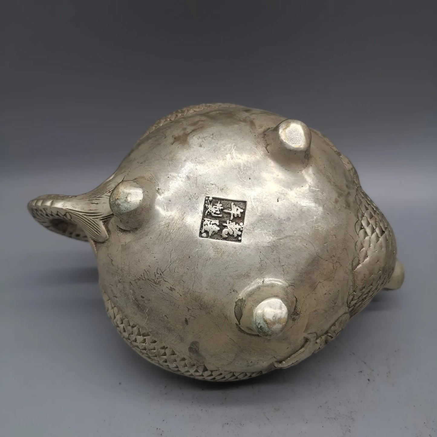 White Copper Chinese Carving Brass Dragon Teapot Metal Crafts Home Decorationng