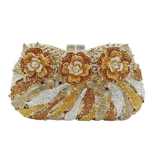 White Crystal Ladies Evening Clutch Bags Fashion Hollow Out Stripe Diamond Women Party Wallets Female Dinner Messenger Handbags