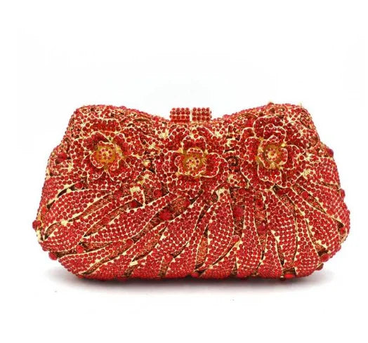 White Crystal Ladies Evening Clutch Bags Fashion Hollow Out Stripe Diamond Women Party Wallets Female Dinner Messenger Handbags