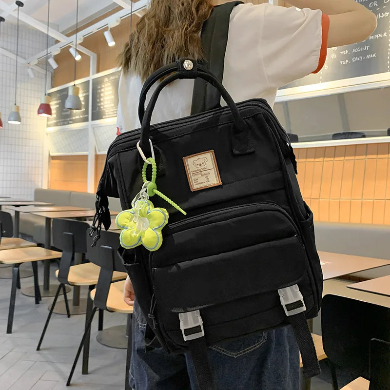 White Girl Travel Kawaii Book Laptop Backpack Female Trendy Student Bag Fashion Ladies Leisure College Backpack Women School Bag