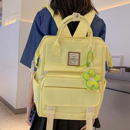 White Girl Travel Kawaii Book Laptop Backpack Female Trendy Student Bag Fashion Ladies Leisure College Backpack Women School Bag
