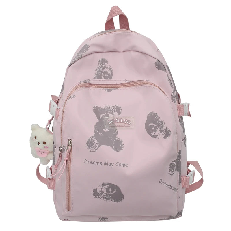 White Girl Waterproof Printing Kawaii Laptop College Backpack Female Cute Book Bag Fashion Lady Leisure Women Travel School Bags