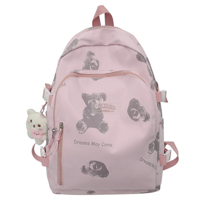 White Girl Waterproof Printing Kawaii Laptop College Backpack Female Cute Book Bag Fashion Lady Leisure Women Travel School Bags