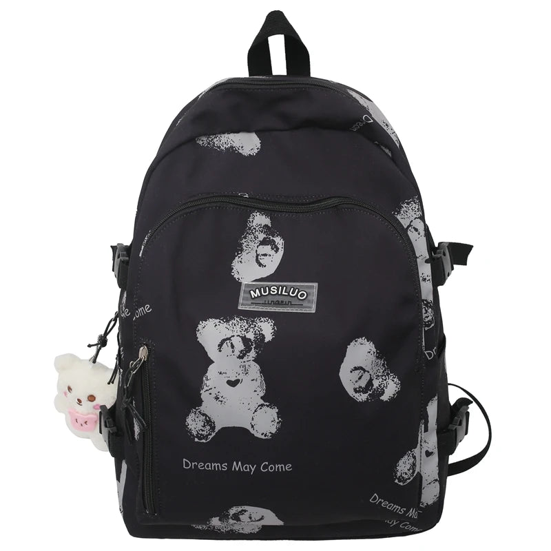 White Girl Waterproof Printing Kawaii Laptop College Backpack Female Cute Book Bag Fashion Lady Leisure Women Travel School Bags