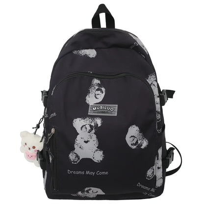 White Girl Waterproof Printing Kawaii Laptop College Backpack Female Cute Book Bag Fashion Lady Leisure Women Travel School Bags
