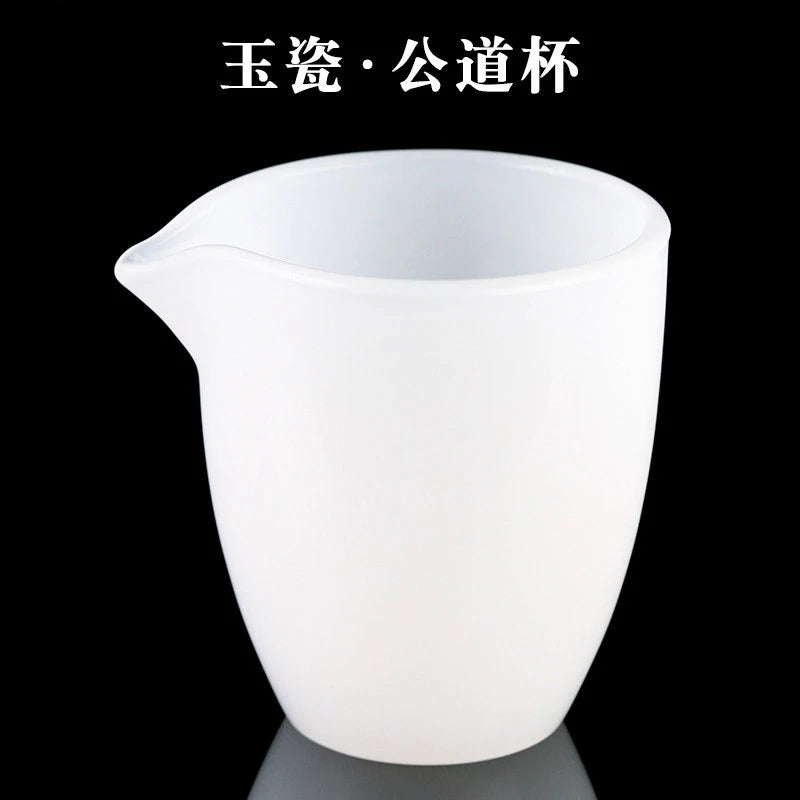 White Jade Porcelain Fair Cup - Harmony Tea Dispenser Tea Sea Large Glass Glaze Justice Cup Kungfu Tea Set Accessories