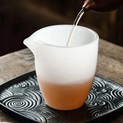 White Jade Porcelain Fair Cup - Harmony Tea Dispenser Tea Sea Large Glass Glaze Justice Cup Kungfu Tea Set Accessories