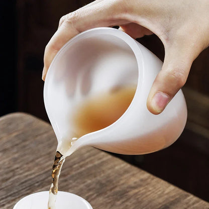 White Jade Porcelain Fair Cup - Harmony Tea Dispenser Tea Sea Large Glass Glaze Justice Cup Kungfu Tea Set Accessories
