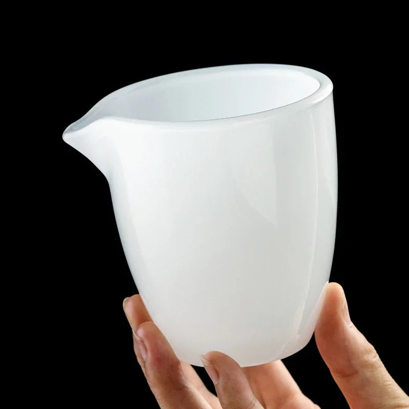 White Jade Porcelain Fair Cup - Harmony Tea Dispenser Tea Sea Large Glass Glaze Justice Cup Kungfu Tea Set Accessories