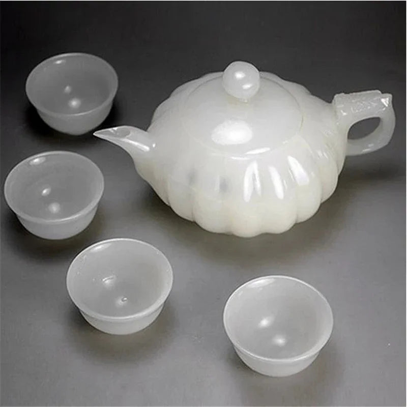 White Jade, Pumpkin, Wine Pot, Tea Set, Tea Pot, Household Goods