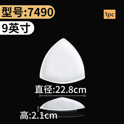 White Melamine Plates Dining Room Plastic Cutlery Thickened Fall-proof Plate Not Easily Broken Dinner Plates Kitchen Accessories