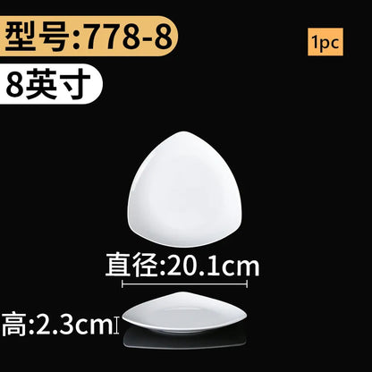 White Melamine Plates Dining Room Plastic Cutlery Thickened Fall-proof Plate Not Easily Broken Dinner Plates Kitchen Accessories