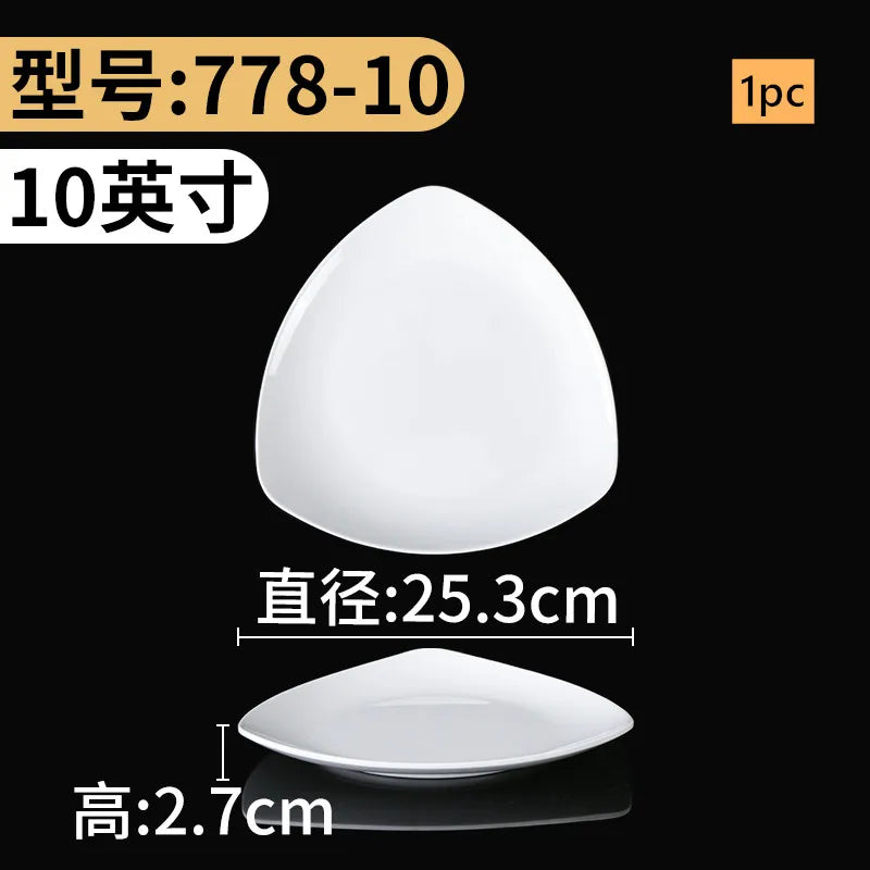 White Melamine Plates Dining Room Plastic Cutlery Thickened Fall-proof Plate Not Easily Broken Dinner Plates Kitchen Accessories