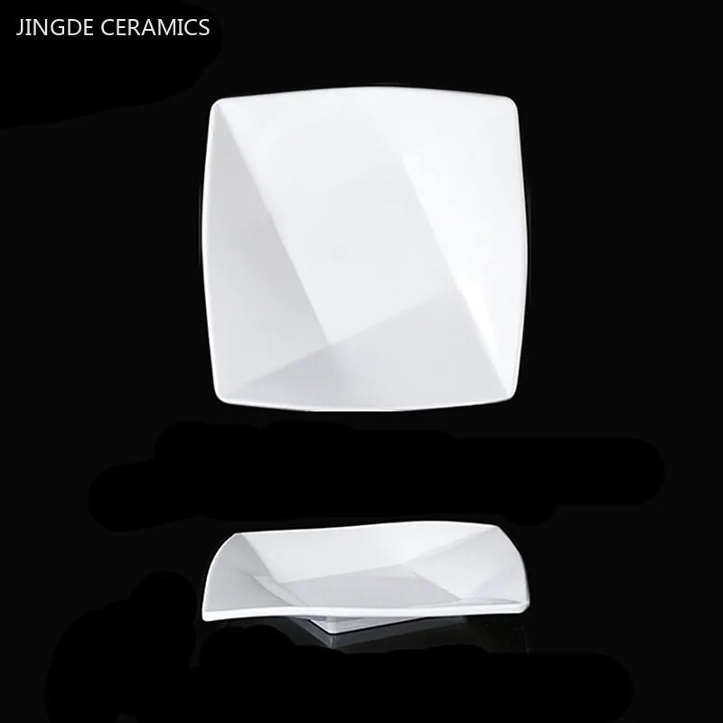 White Melamine Plates Dining Room Plastic Cutlery Thickened Fall-proof Plate Not Easily Broken Dinner Plates Kitchen Accessories