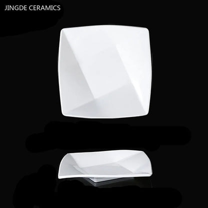 White Melamine Plates Dining Room Plastic Cutlery Thickened Fall-proof Plate Not Easily Broken Dinner Plates Kitchen Accessories
