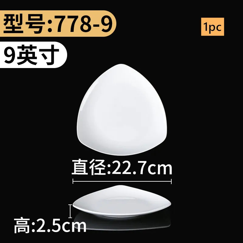 White Melamine Plates Dining Room Plastic Cutlery Thickened Fall-proof Plate Not Easily Broken Dinner Plates Kitchen Accessories
