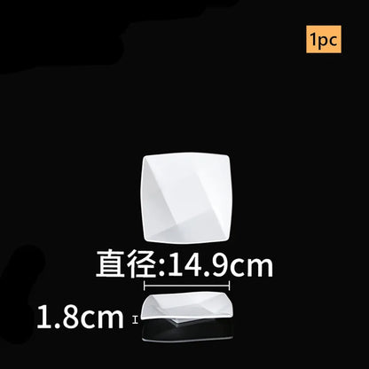 White Melamine Plates Dining Room Plastic Cutlery Thickened Fall-proof Plate Not Easily Broken Dinner Plates Kitchen Accessories
