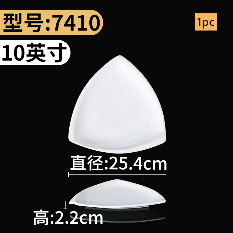 White Melamine Plates Dining Room Plastic Cutlery Thickened Fall-proof Plate Not Easily Broken Dinner Plates Kitchen Accessories