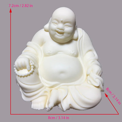 White Mi Lefo Decorative Statue Resin art sculpture Decorative buddhas figures Home Room Feng Shui ornaments  Buddhist supplies