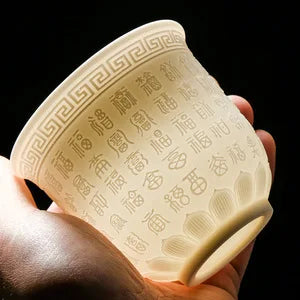 White Porcelain Heart Classics Cup Goat FatJade Personal Cup Tea Set Ceramic Host Cup Sample Tea Cup Kung FuTeaCupSingleCupSmall