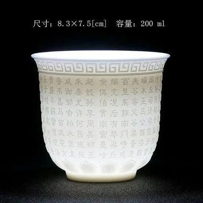White Porcelain Heart Classics Cup Goat FatJade Personal Cup Tea Set Ceramic Host Cup Sample Tea Cup Kung FuTeaCupSingleCupSmall